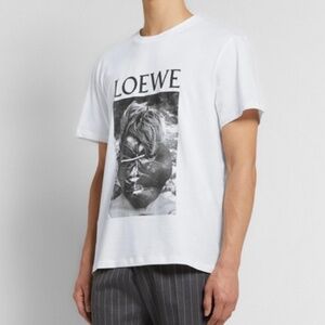 NWT Loewe Lord of the Flies Printed Cotton-Jersey T-Shirt - White